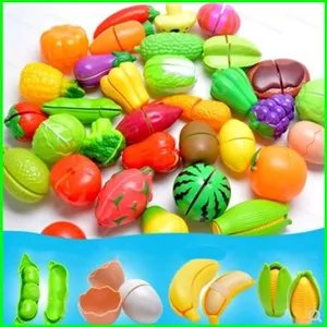 PS1 Nhà chơi trẻ em trái cây rau củ cắt thành miếng cắt trái cây và đồ chơi nhà bếp với số lượng lớn Giáo dục cho trẻ em