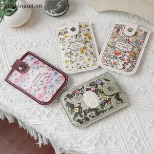 # HB # Retro Hoa Tranh Sơn Dầu Hộp Đựng Thẻ Nữ Thẻ ID Lái Xe Túi Tổ Chức.