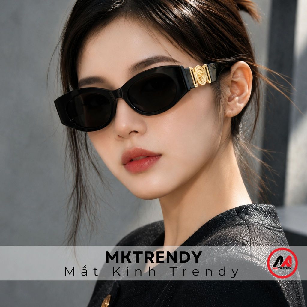[Live x MKTRENDY] Kính râm mắt mèo chống tia UV kính mát thời trang nam nữ phong cách Hàn Quốc sang trọng T37