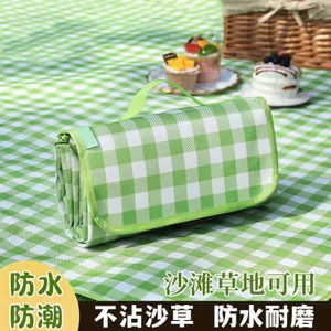 Thảm Dã Ngoại Chống Ẩm Thảm Dày Ngoài Trời Dã Ngoại Cắm Trại Lều Sàn Thảm Mùa Xuân Đi Chơi Đệm Chống Thấm Nước Bãi Cỏ Đệm Gấp EWIH