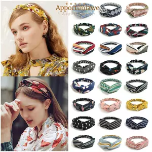 IAPPORTUNIA Bohemian Hairbands Thời trang Turban Cross Knot Mũ nón nữ