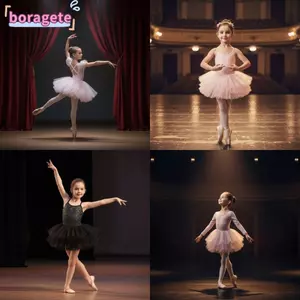 BORAGETE Bé Gái Ballet TuTu Đầm, Váy Ba Lê Dài Tay Sequin Trẻ Em, Đầm Hoàng Tử Mềm Mại Chuyên Nghiệp Dây Đeo Chéo Ballerina Cổ Tích Đầm Chấm Điểm