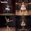 BORAGETE Bé Gái Ballet TuTu Đầm, Váy Ba Lê Dài Tay Sequin Trẻ Em, Đầm Hoàng Tử Mềm Mại Chuyên Nghiệp Dây Đeo Chéo Ballerina Cổ Tích Đầm Chấm Điểm
