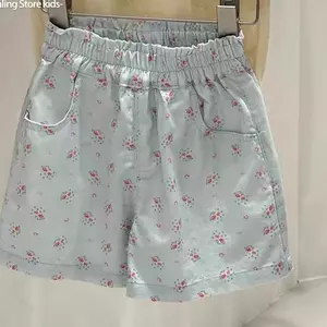 Summer Girls (100-150) Quần short họa tiết hoa dễ thương phiên bản Hàn Quốc