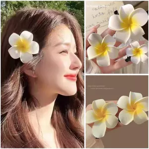 Hoa sứ cài tóc đi biển, phụ kiện kẹp tóc hoa sứ phụ kiện chụp ảnh cho nữ siêu xinh đi biển, du lịch