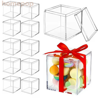 1 / 3 / 5 Cái Hộp Đựng Kẹo Thực Phẩm Đa Năng Có Nắp - Hộp Bảo Quản Quà Tặng Trong Suốt Vuông Mini