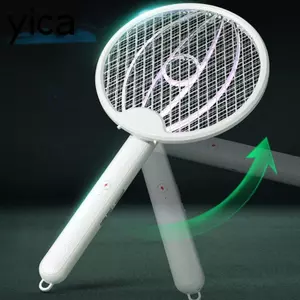 Nồi chống muỗi điện YICA, Vợt Zapper 3 trong 1 có thể sạc lại USB, Bẫy đèn UV cầm tay dài cầm tay có thể gập lại Máy bay cầm tay sử dụng trong nhà