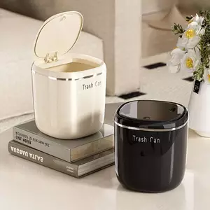 Thùng ép Mini Thùng rác để bàn Giỏ đựng rác Bàn gia đình Thùng rác nhựa Đồ dùng văn phòng Thùng rác Hộp đựng đồ lặt vặt [VN]