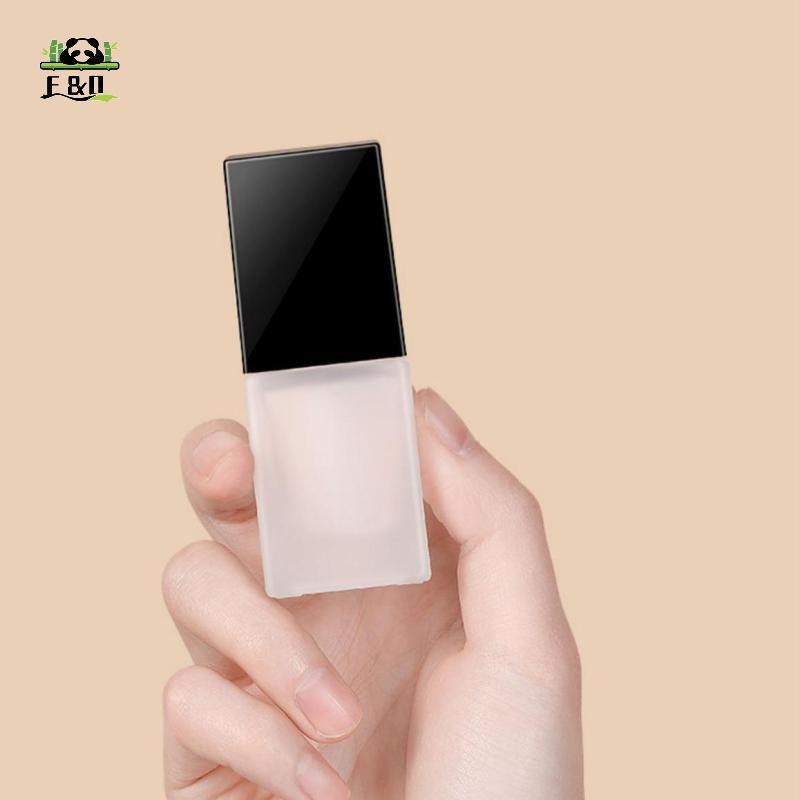 [F & O] 15 / 30ml Chai bơm rỗng Thủy tinh dạng lỏng nền hộp đựng trang điểm Chai vuông trong suốt Chai bơm di động EMKK
