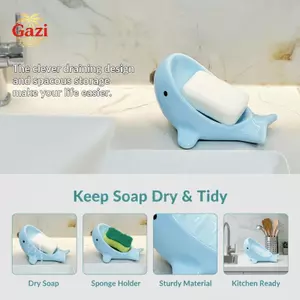 Đĩa xà phòng thiết kế cá voi bền bỉ có ống thoát nước lý tưởng cho phòng tắm gia đình [VN]