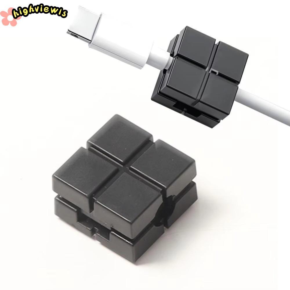 Bộ sắp xếp cuộn cáp HIGHVIEWLS, Kẹp cáp sạc USB Mini từ tính, Giá đỡ dây tự dính Sử dụng trên ô tô