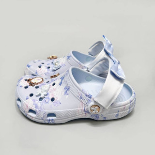 Dép sục nhựa LoveShackFancy nữ tặng kèm charm y hình, sục nữ phối nơ nữ tính, tặng sticker trang trí