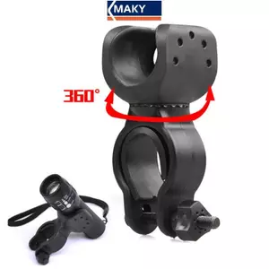 MAKY Xoay 360 Độ Đèn Xe Đạp Giá Đỡ Đèn Pin Braet MTB Xe Đạp Đường Bộ Đa Năng Đèn Pin Gắn Đầu Đèn Trước Kẹp VN