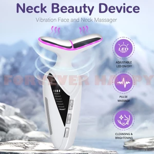 Máy mát xa cổ nhẹ đầy màu sắc - Thiết bị làm đẹp nâng săn chắc có rung để sử dụng tại nhà