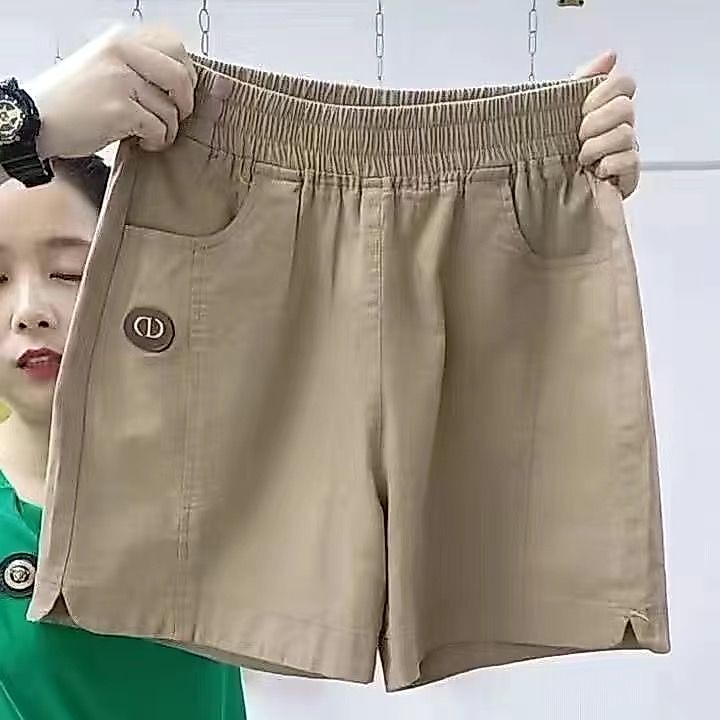 Quần short nữ mùa hè dáng rộng Quần chữ A thời trang eo cao Hàn Quốc