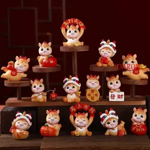 DARON 2026 Ngựa Năm Linh Vật, Nhựa Dễ Thương Cung Hoàng Đạo Tượng Ngựa, Ngộ nghĩnh Sống Động Như Thật Năm Ngựa Trang Trí Hình Ngựa Trang Trí Lễ Hội Mùa Xuân