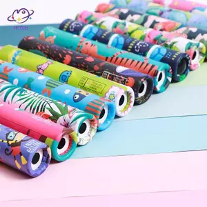 HFTOY Phim hoạt hình dễ thương Kính vạn hoa ma thuật Đồ chơi vạn hoa xoay di động Thí nghiệm khoa học cổ điển Đồ chơi giáo dục Quà tặng trẻ em ~