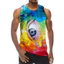 Rainbow 3D Tank Top Nam, Áo Vest dạo phố mùa hè Harajuku, Áo thun không tay mềm mại thoáng khí