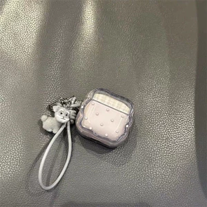 Hộp đựng tai nghe chấm bi bán trong suốt có sẵn Thích hợp cho Airpodpro Phim hoạt hình thế hệ thứ 3 Niche Phong cách mới Thích hợp cho Airpods4 All-Inclu