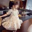 ✿ Bé Gái Hàn Quốc Nhiều Màu Sắc Bướm Ren Cổ Vuông Đầm Công Chúa Puff Tay Áo Trẻ Em Tiệc Mùa Hè Áo