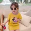 Váy thời trang ngắn tay cho bé gái 100-140 Váy ngủ hoạt hình màu tương phản Mickey
