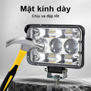 Đèn LED Trợ Sáng Xe Hơi 12V 24V - Ánh Sáng Mạnh, Chịu Nước, Dễ Lắp, Tăng An Toàn Đêm & Sương Mù