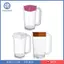 Bình nước chịu nhiệt có tay cầm Bình đựng nước ép ấm đun nước trà chanh nóng lạnh Chất liệu PC cho văn phòng hoặc quán cà phê