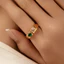 Nhẫn mở Zirconia có thể điều chỉnh - Dây buộc mạ vàng, Trang sức thanh lịch & chống mài mòn
