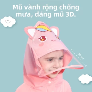Trẻ Em Áo Mưa Hoạt Hình Bé Trai Bé Gái Mẫu Giáo Học Sinh Tiểu Học Trẻ Em Trẻ Em Trẻ Em Trẻ Em Schoolbag Poncho 1K5B