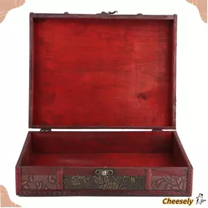 Hộp lưu trữ trang sức CHEESELY, được làm thủ công có nắp Hộp lưu trữ bằng gỗ, Trang trí nội thất Thiết kế cổ điển thanh lịch Hộp lưu trữ máy tính để bàn trang trí Hộp lưu trữ bộ nhớ