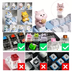 Btsg 1 Chiếc Cung Hoàng Đạo Động Vật Keycap Cho Bàn Phím Cơ Dễ Thương Nhựa ABS 3D Động Vật Đáng Yêu