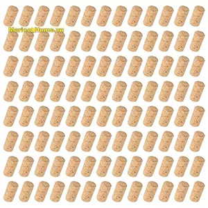 100 Chiếc Thẳng Nút Chai Gỗ Nút Chặn Rượu Chai Gỗ Nút Chặn Nón Loại Chai Rượu Nút Chai Cắm Niêm Phong Nắp Chai Bia Nút Chai