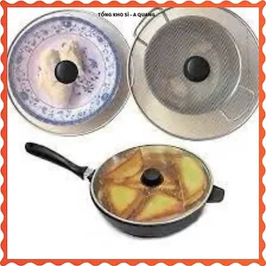 NẮP CHẢO LƯỚI INOX LOẠI DÀY, 29CM 33CM, CHỐNG BẮN DẦU, Dễ Sử Dụng Cho Nhà Bếp Gia Đình