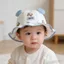 WANYEDI Mũ chống nắng cho bé, Mũ chống nắng Cotton in hình gấu, Quà tặng Tai gấu mềm cho trẻ sơ sinh Mũ xô trẻ em