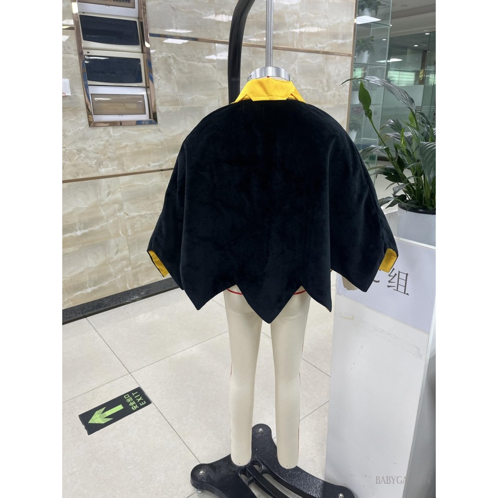 2-6years Trẻ Em Bé Halloween Phù Thủy Trang Phục Sáng Tạo Bí Ngô Thêu Mũi Có Mũ Cho Poncho Tiệc Lạ Mắt Cosplay