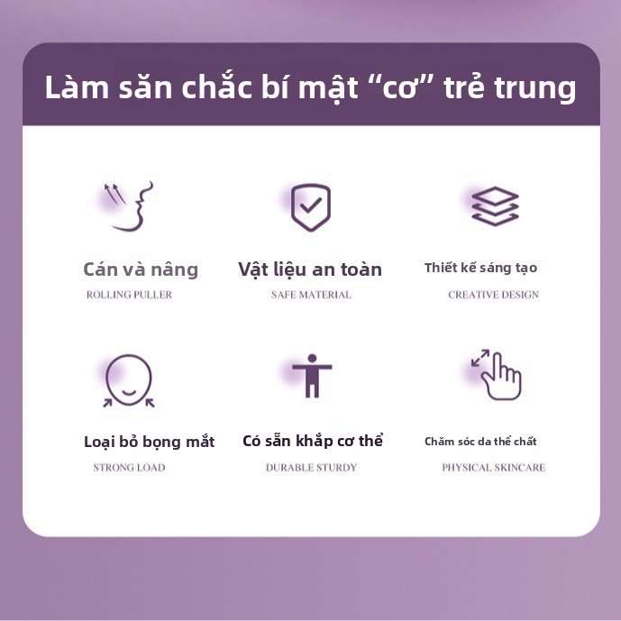Con Lăn Đá Lạnh 2 Đầu - Dụng Cụ Massage Mặt Giảm Sưng Phù, Làm Dịu Da, Hỗ Trợ Skincare Cho Mọi Loại Da