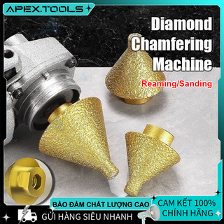 Dụng cụ mở lỗ đá Mũi phay kim cương hình nón Diamond Chamfer Finger Bit 38mm-50mm
