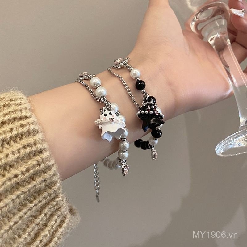 Vòng Tay Nữ Màu Đen Trắng Ma Thuật, Phù Hợp Cho Bạn Gái Cao Cấp