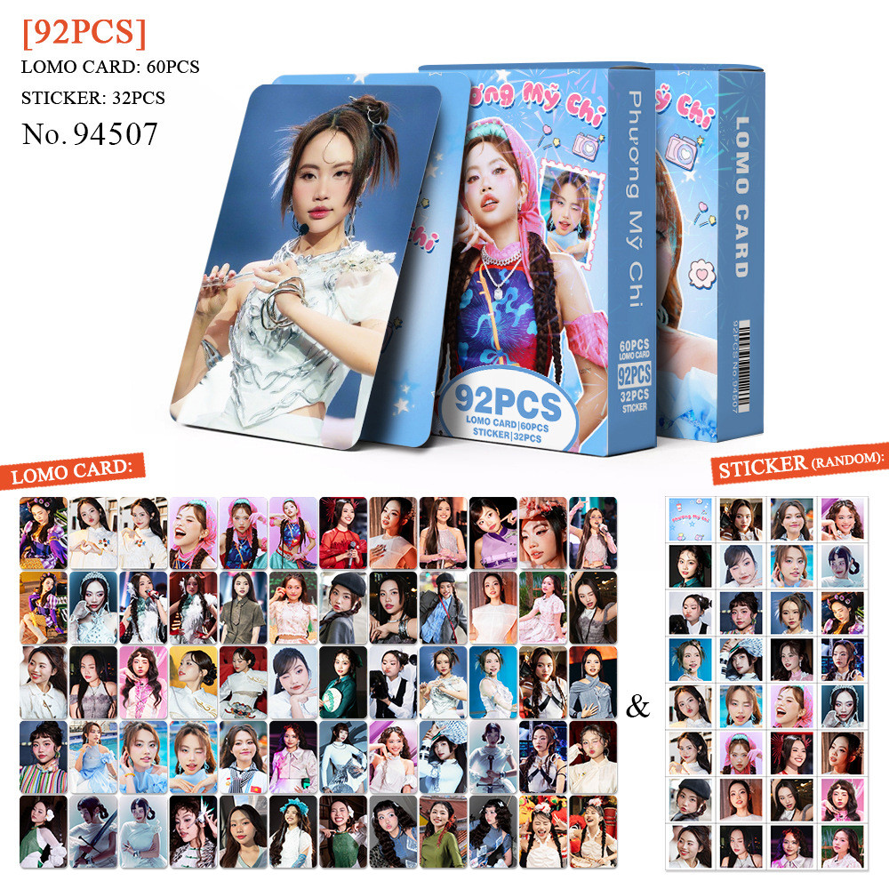 92 Cái / hộp Ngôi Sao Việt Nam EM XINH SAY HI PhươngMyChi Lomo Cards ...