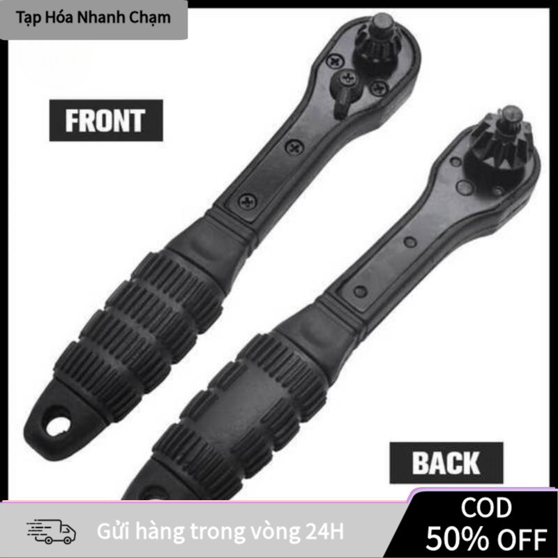[COD]Cờ Lê Ratchet Hai Đầu – Dụng Cụ Khóa Mở Đầu Khoan Măng Ranh Thông Minh, Xoay Nhanh