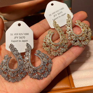 Bông tai khí chất thanh lịch thời trang Hàn Quốc Zircon Light sang trọng bán buôn