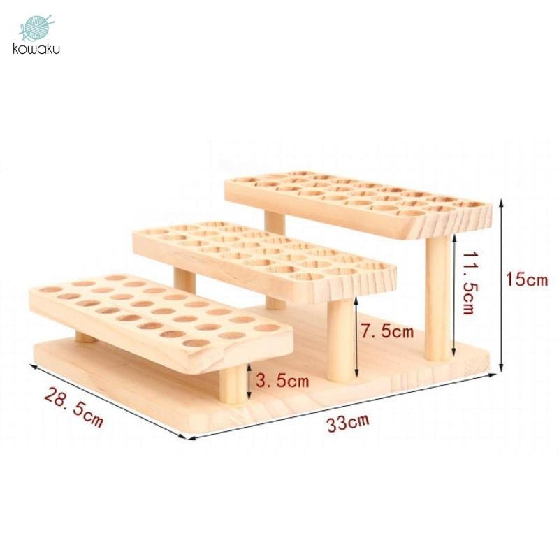 Giá trưng bày tinh dầu 3 tầng Hộp đựng bình gỗ Hộp đựng tinh dầu cho 72 chai 5ml 15ml Màn hình chai