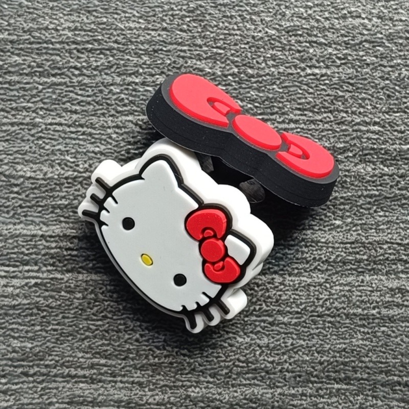 Hellokitty Phụ Kiện Giày Lỗ Dễ Thương Hoa, Thích Hợp Cho Crocs, Khóa Giày DIY, Có Thể Tháo Rời, Trang Trí