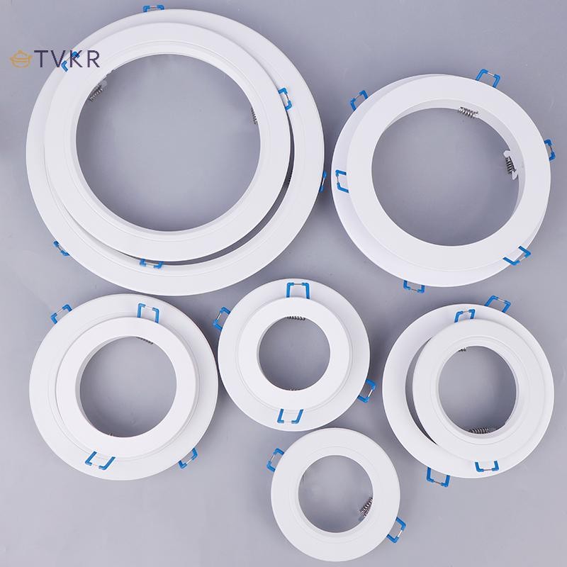 TVKR LED Downlight Spotlight Chân Đế Đèn Đứng Bộ Điều Hợp Đèn Bóng Nhẫn Lỗ Phóng To Khung Ngoài Trắng Cắt Ra Vòng Tròn Phương Tiện OIK