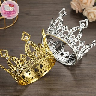Moonlights Cô Dâu Cưới Tiaras Pha Lê Vương Miện Nhỏ Bánh Brithday Trang Sức Trang Trí Trẻ Em Nhỏ Diadem Phụ Kiện Tóc EN