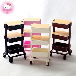 Moonlights 1 Bộ 1: 12 Nhà Búp Bê Xe Đẩy Thu Nhỏ Xe Ăn Có Bánh Xe Lưu Trữ Kệ Trưng Bày Kệ Sách Đồ Nội Thất Mô Hình Trang Trí EN