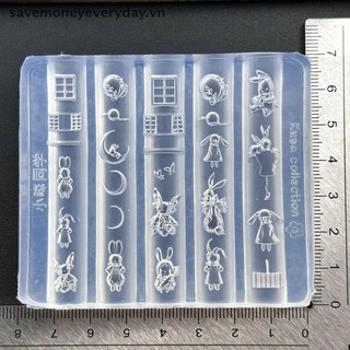[savemoneyeveryday] 3 Khuôn Silicon Móng Tay Nghệ Thuật Hoạt Hình Dễ Thương Bánh Trung Thu 3d Acrylic Hoa Móng Tay Mẫu Dụng Cụ Thiết Kế Làm Móng Tay Tự Làm [vn]