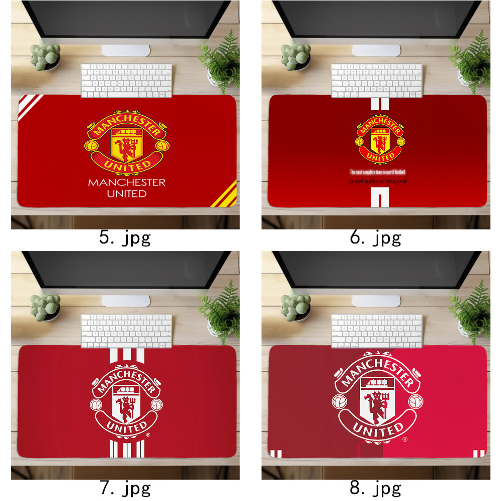 Tấm lót chuột Logo Manchester United FC In nghệ thuật Bàn phím máy tính Bàn phím (60x30cm / 80x40cm)