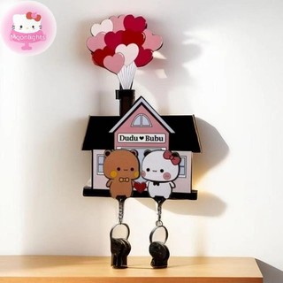 Moonlights Treo Chìa Khóa Tường Panda Bubu Và Dudu Acrylic Móc Khóa Móc Khóa Hoạt Hình Ba Lô Charm Móc Khóa Mặt Dây Chuyền Phụ Kiện Cặp Đôi Quà Tặng EN