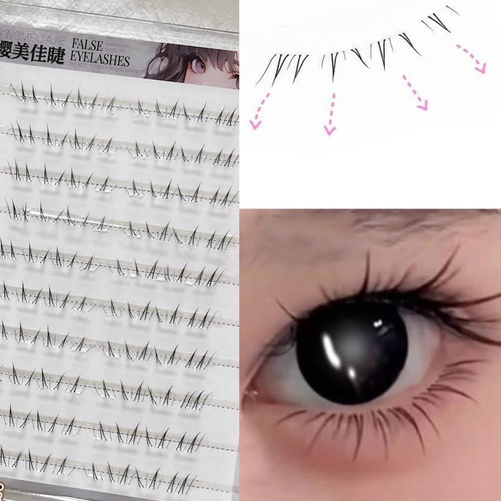 20 Hàng Trong 160 Cụm Lông Mi Giả Không Keo Dán Phân Đoạn Mắt Lớn Hoạt Hình Lông Mi Z4k2